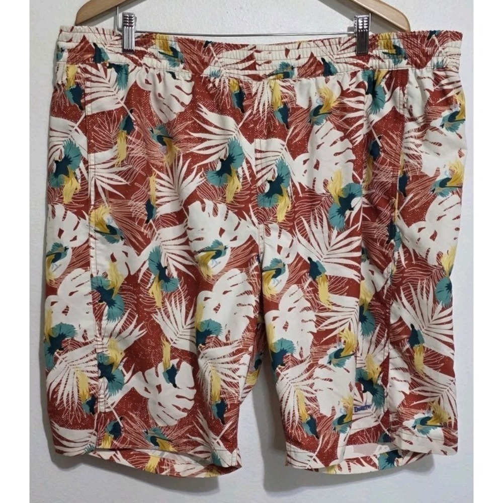 NEW‎ Duluth Trading Swim Trunks Shorts Mens 2XL Print Lined Stretch Outdoors